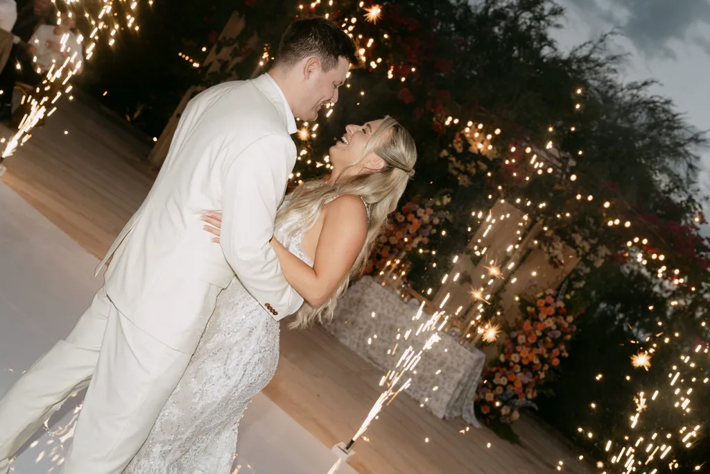 Sparklers at the end of the night at Acre