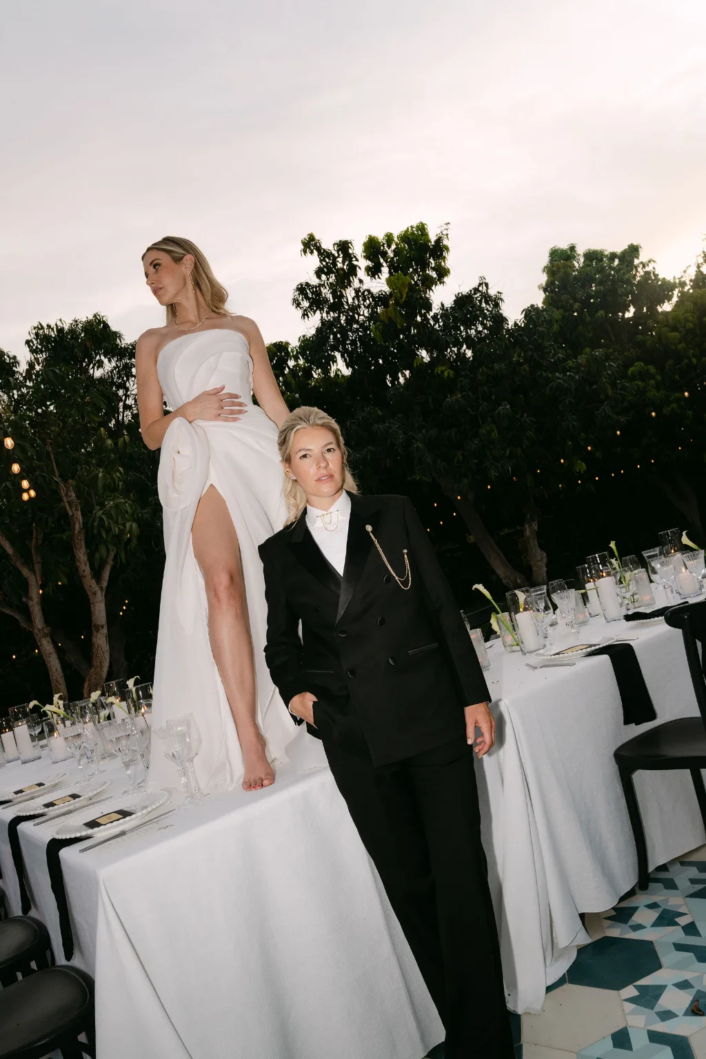 Emma & Whitney standing on the table, Acre